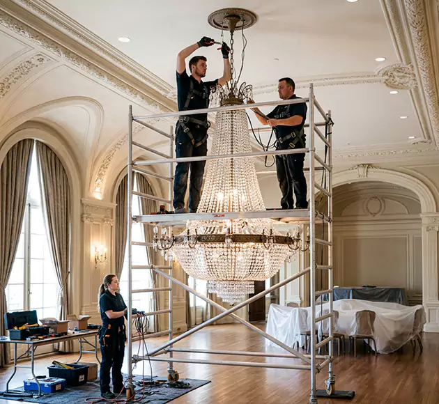 Professional Chandelier Installation: Your Local Fixture Team in Des Moines, IA